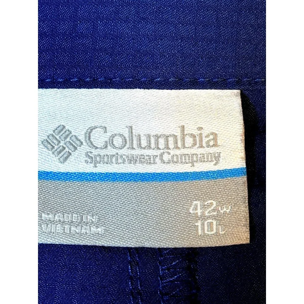 Columbia PFG Men's Blue Performance Fishing Shorts Rip Stop Size 42 - Picture 10 of 13